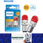 2 x Philips 1157 BAY15D Amber LED Globes 12V P21/5W Signal Light Indicator Lamp