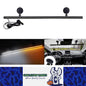 Amber/White Flexible Car Strobe Light Windshield Suction Mount 83CM Warning Lamp
