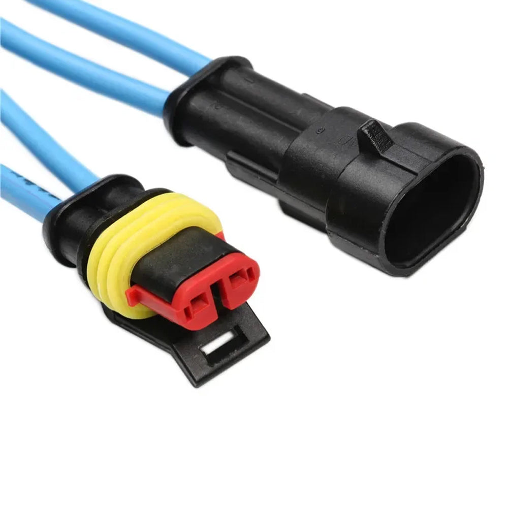 14 Sets 1/2/3/4/5/6 Pin AMP Waterproof Connectors Plugs with 22pcs Blade Fuses