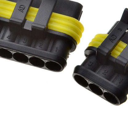 14 Sets 1/2/3/4/5/6 Pin AMP Waterproof Connectors Plugs with 22pcs Blade Fuses