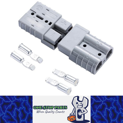 2 x 50A Grey Anderson Style Sockets Plugs 50 Amp for Caravan and Camping (2pcs)