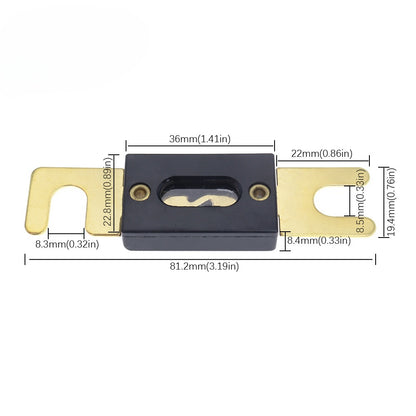 ANL Inline Fuse Holder with Bolt On 500 Amp Fuse Supplied (500A)