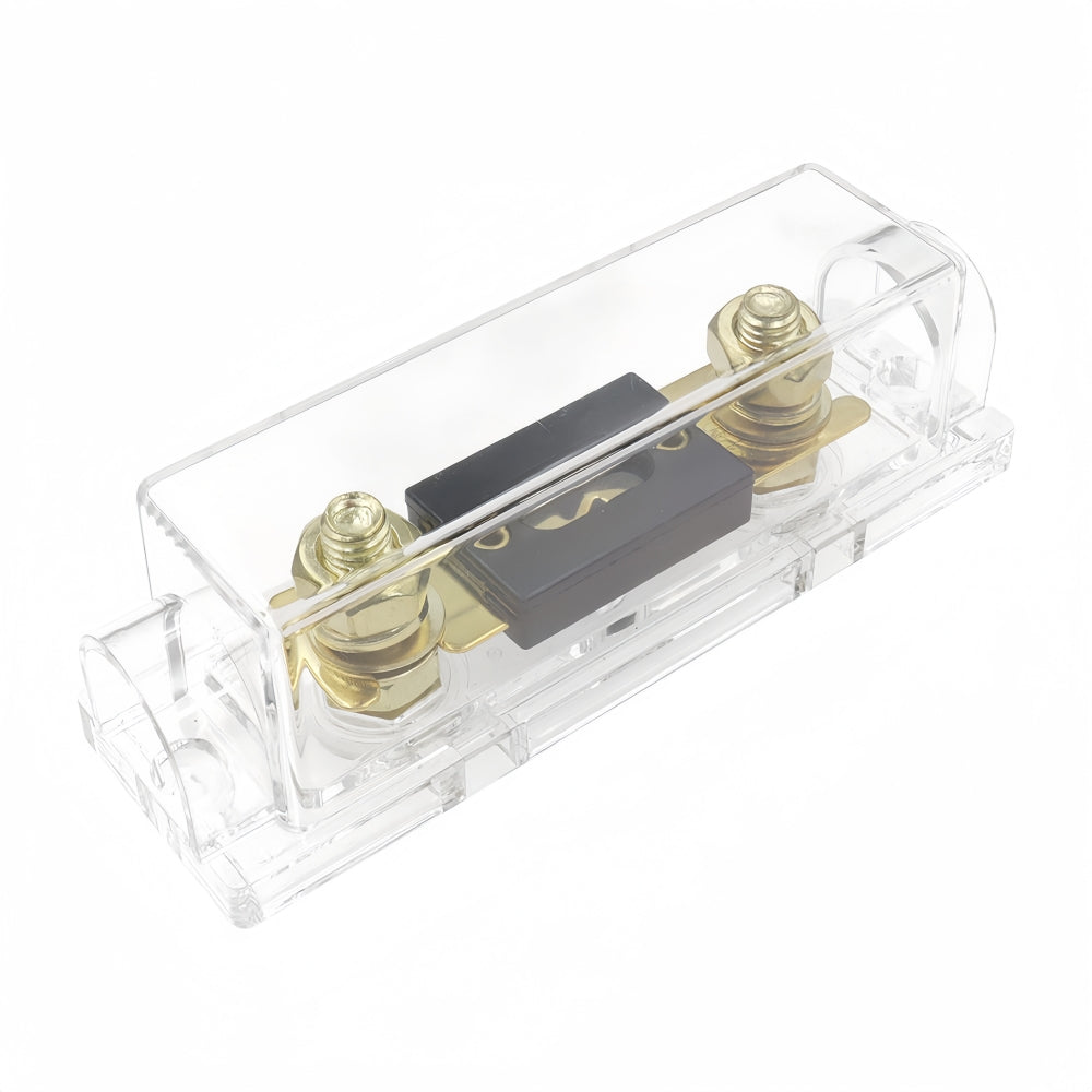 ANL Inline Fuse Holder with Bolt On 80 Amp Fuse Supplied (80A) Clear Base Cover