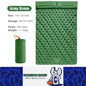 Green Outdoor DoubIe Inflatable Mattress with Pillow Sleeping Pad Camping Mat