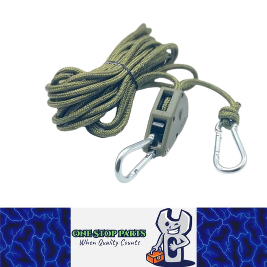6x ArmyGreen Reflective Tent Rope Ratchet Tensioner Clip for Camping Awning Gear