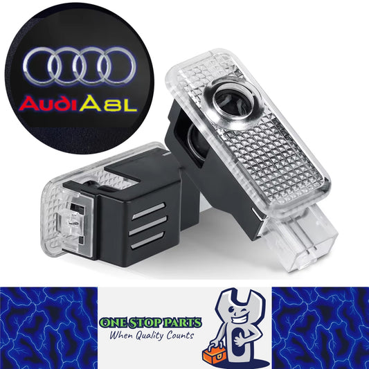 2 x Audi LED Car Door Light Welcome Light Laser Projector Lamp Audi A8L logo