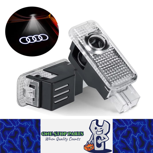 2 x Audi LED Car Door Light Welcome Light Laser Projector Lamp with Audi logo 1