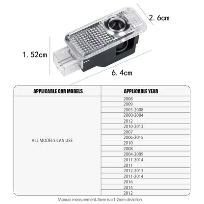 2 x Audi LED Car Door Light Welcome Light Laser Projector Lamp with Audi S3 logo