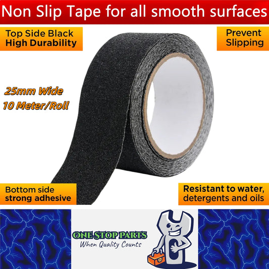 Non Slip Tape Anti Skid Self Adhesive 10m Textured Backed Safety Floor Steps