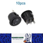 10 x Round Rocker Switch Car Boat Dashboard 3 Pin ON/OFF Power Switch Black