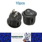 10 x Round Rocker Switch Car Boat Dashboard 2 Pin ON/OFF Power Switch Black