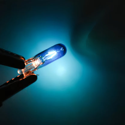 20 x 12V 1.2W T5 Wedge ICE BLUE Globes TYPE T-5mm Dashboard Coated Globes 20pcs