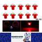 10 x Red T5 Cap B8.3D COB LED Instrument Light Twist and Lock LED Dash Light