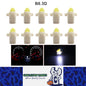 10 x White T5 Cap B8.3D COB LED Instrument Light Twist and Lock LED Dash Light