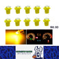 10 x Yellow T5 Cap B8.3D COB LED Instrument Light Twist and Lock LED Dash Light