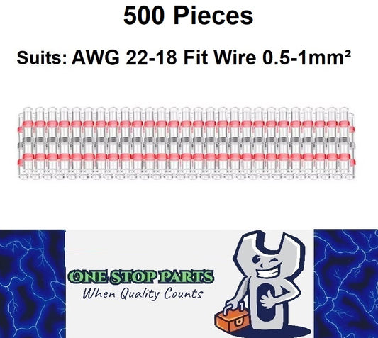 500 x Red Waterproof Heat shrink Wire Connectors Solder Insulated Join (500pcs)