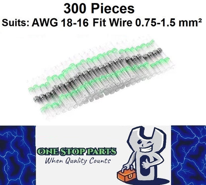 300 x Green Waterproof Heat shrink Wire Connector Solder Insulated Join (300pcs)