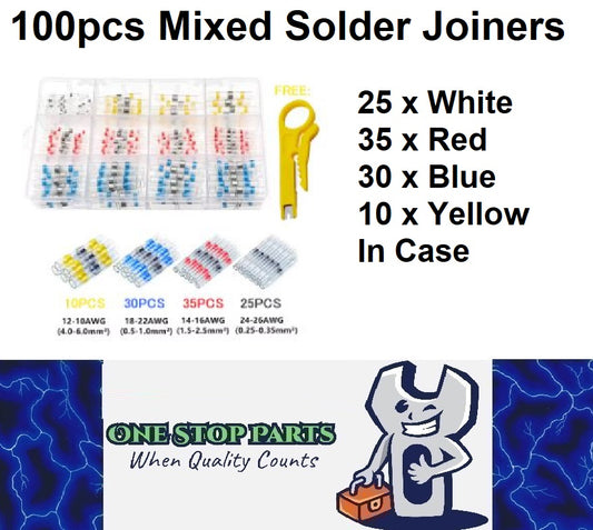 100pcs Electrical Waterproof Seal Heat Shrink Solder Sleeve Wire Connectors