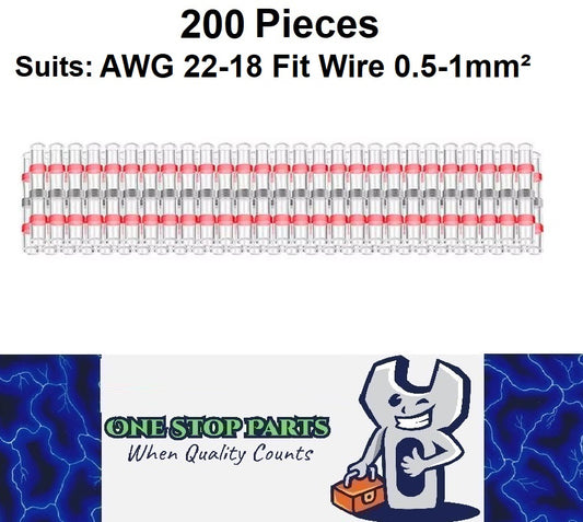 200 x Red Waterproof Heat shrink Wire Connectors Solder Insulated Join (200pcs)