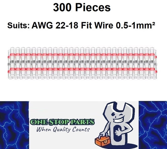 300 x Red Waterproof Heat shrink Wire Connectors Solder Insulated Join (300pcs)