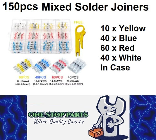 150pcs Electrical Waterproof Seal Heat Shrink Solder Sleeve Wire Connectors