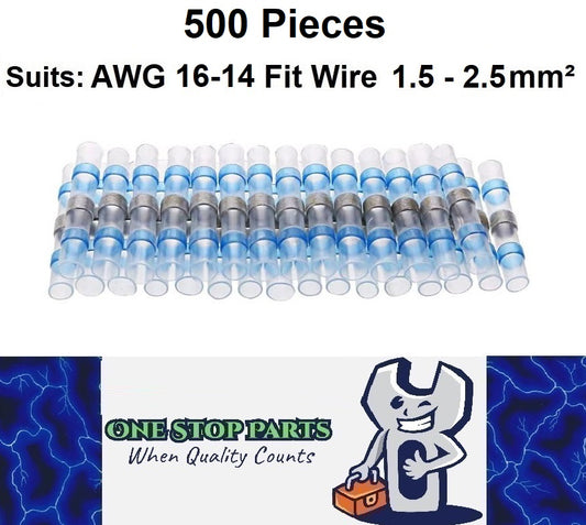 500 x Blue Waterproof Heat shrink Wire Connectors Solder Insulated Join (500pcs)