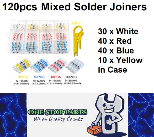 120pcs Electrical Waterproof Seal Heat Shrink Solder Sleeve Wire Connectors