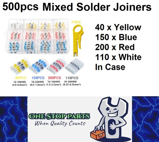500pcs Electrical Waterproof Seal Heat Shrink Solder Sleeve Wire Connectors