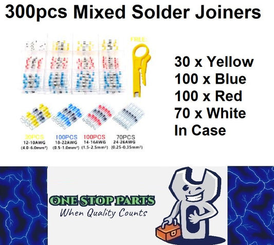 300pcs Electrical Waterproof Seal Heat Shrink Solder Sleeve Wire Connectors