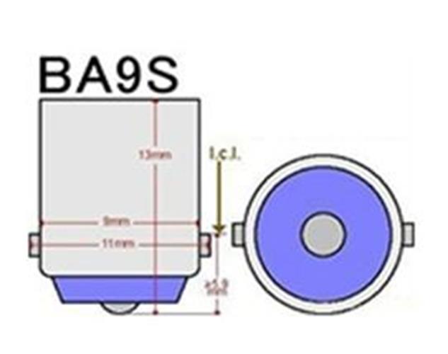 10 x Ice Blue BA9S 10-30v 15smd error free, Canbus non polarity Ice Blue (10pcs)