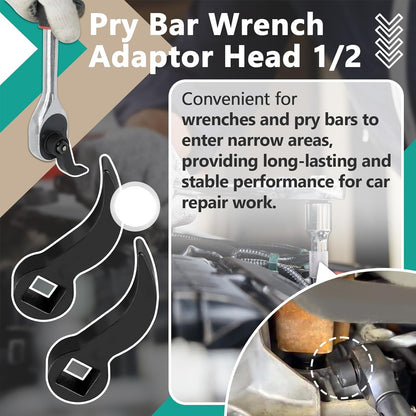 1x Pry Bar Wrench Square Crowbar Adapter Head Fit 12.7mm Ratchet Axle Car Repair