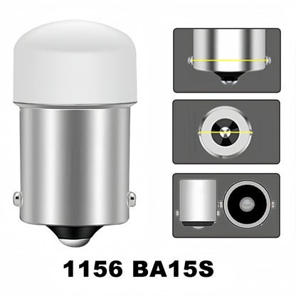 4 x Cool White BA15S 1156 12V 9SMD 600LM LED Condensing Lens Cool White (4pcs)