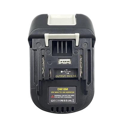 Battery Adapter Converts Dewalt 20V Milwaukee M18 Battery to Fit Makita 18V Tool