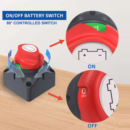 300A Battery Disconnect Switch 12V-48V RV Car Boat Marine Battery Cut Off Switch