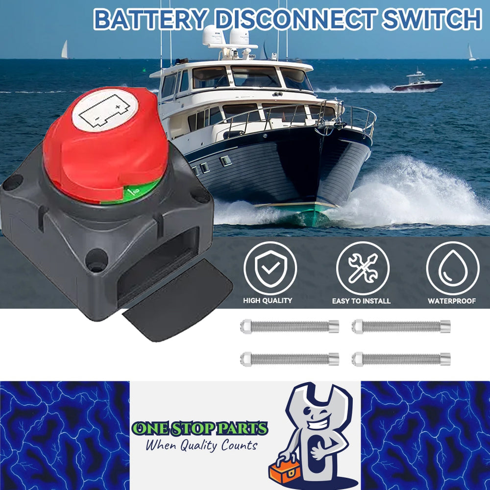 300A Battery Disconnect Switch 12V-48V RV Car Boat Marine Battery Cut Off Switch