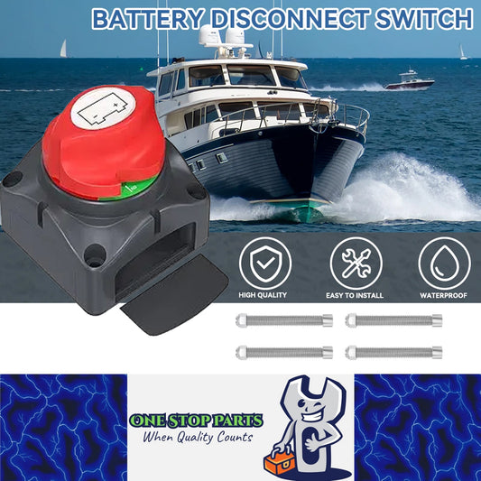 300A Battery Disconnect Switch 12V-48V RV Car Boat Marine Battery Cut Off Switch