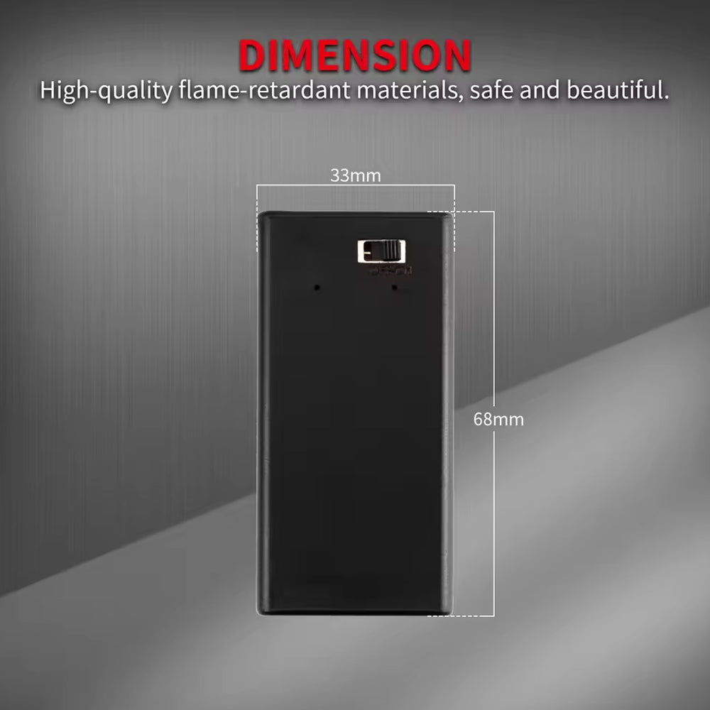 3pcs 9V Battery Holder 9 Volt Battery Box Case with On/Off Switch Cover and Wire