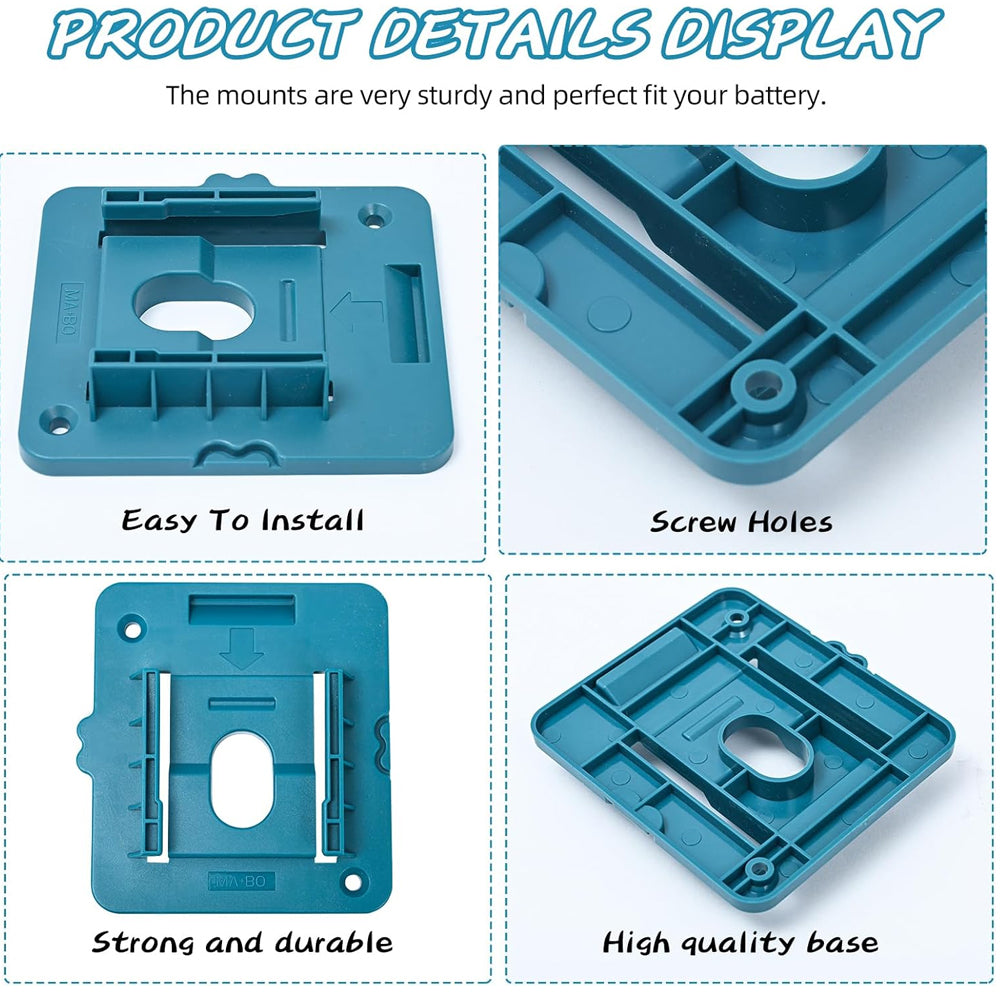 10 x Battery Holders Wall Mount Battery Storage Dock for Makita 18V Battery