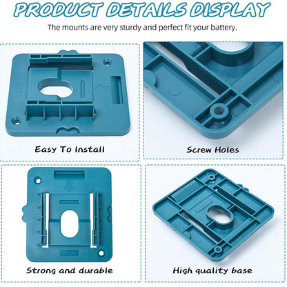 10 x Battery Holders Wall Mount Battery Storage Dock for Makita 18V Battery
