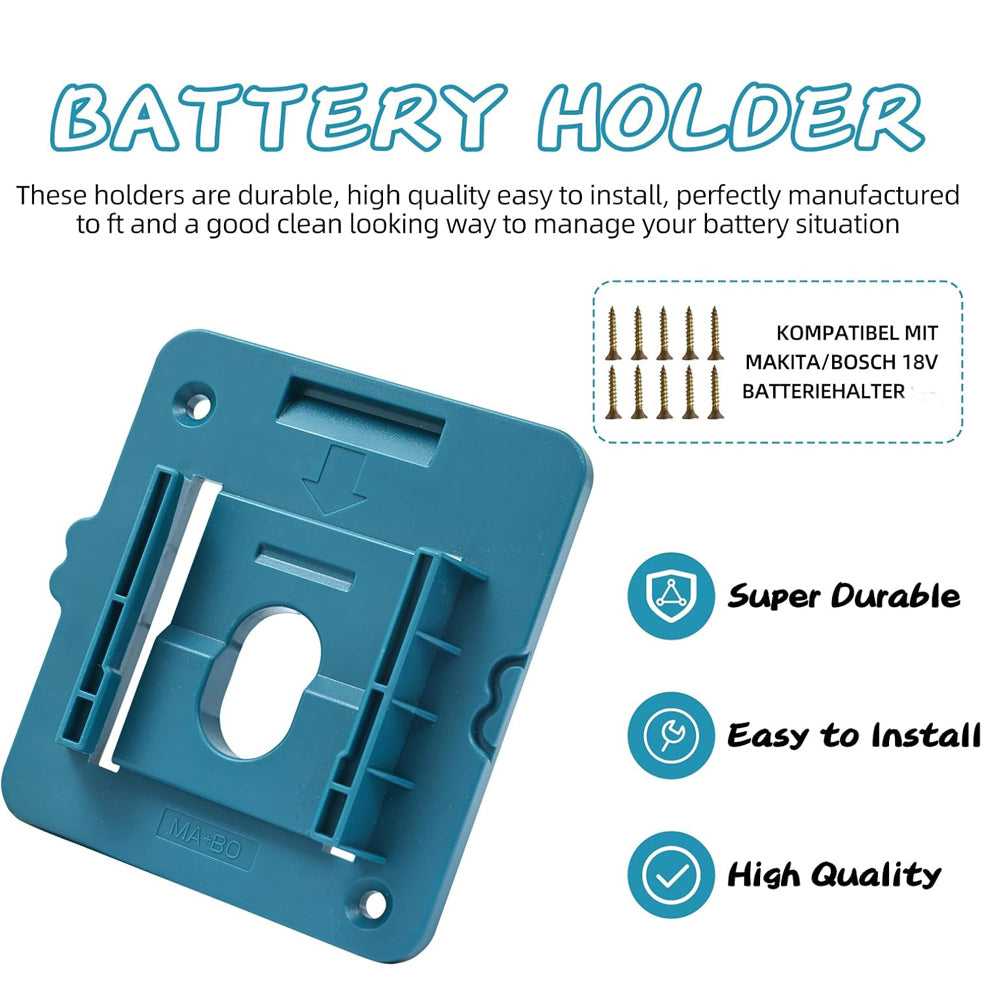 10 x Battery Holders Wall Mount Battery Storage Dock for Makita 18V Battery