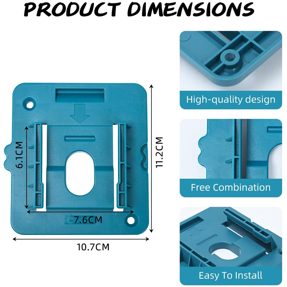 10 x Battery Holders Wall Mount Battery Storage Dock for Makita 18V Battery