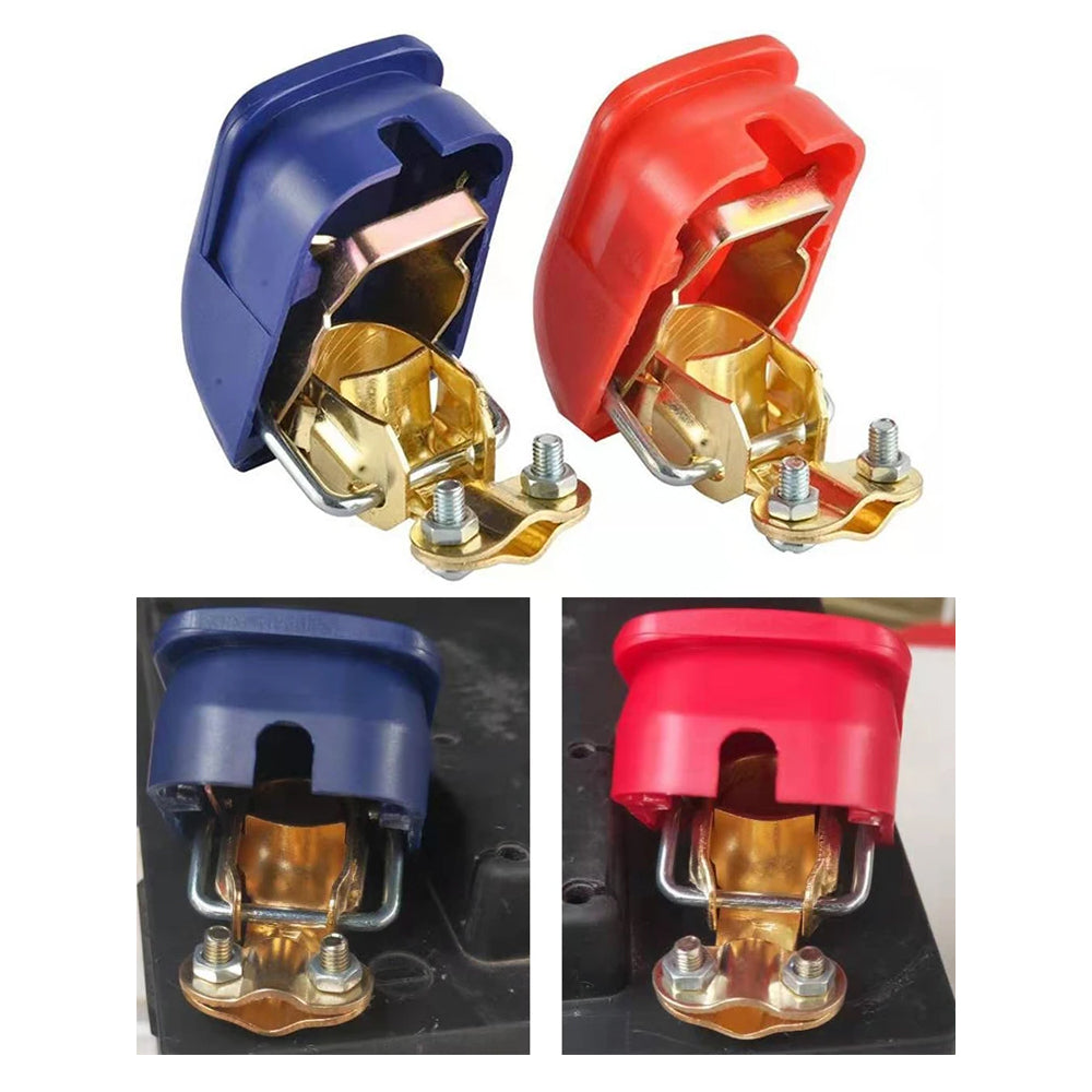 1 Pair Battery Terminal Connectors Quick Release Battery Clamps Top Post Clips