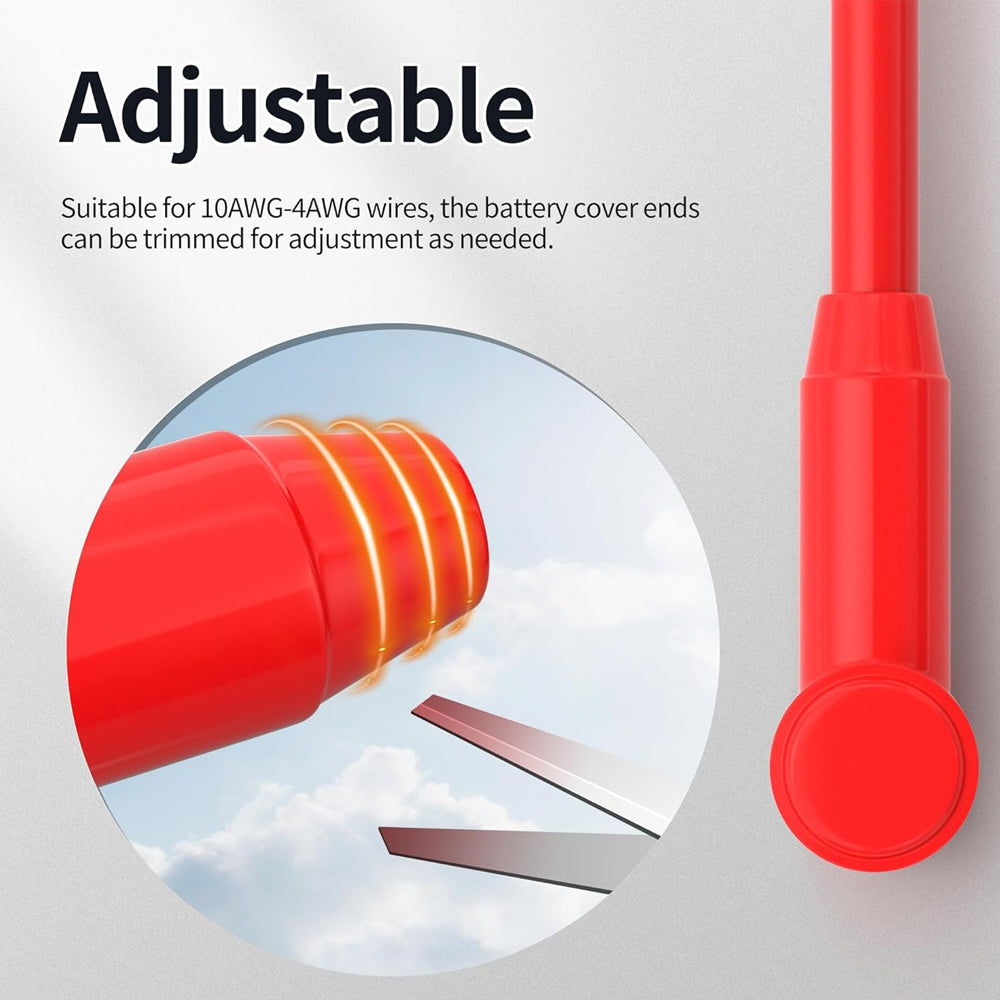 10 x Battery Terminal Cover Insulated Rubber Boot Fit 10AWG-4AWG Wire Stud