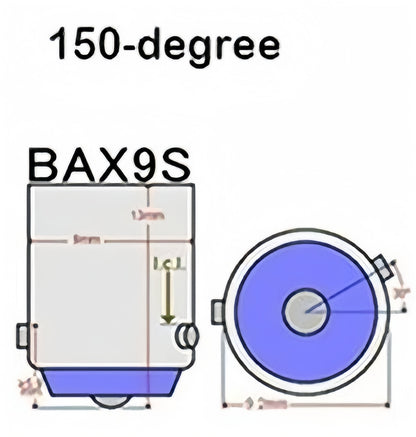 10 x Cool White BAX9S 10-30v 15smd error free, Canbus non polarity White (10pcs)