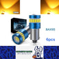 6pcs BAX9S Yellow 12V 19SMD Canbus Super Bright LED Bulbs BAX9S LED Globes