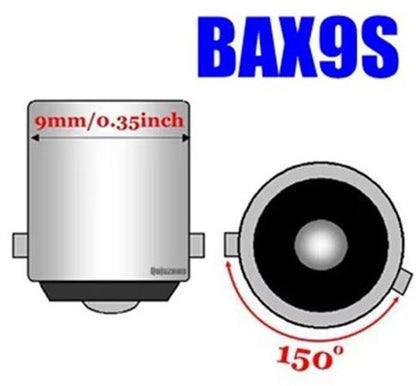 2 x Cool White BAX9S 18SMD NON POLARITY SUIT EURO INTERIOR LIGHTS (2pcs)