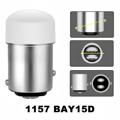 4 x Yellow BAY15D 1157 P21/5W 12V 9SMD 600LM LED Condensing Lens Yellow (4pcs)