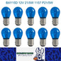 10 x BAY15D 12v 21/5w 1157 P21/5W Blue Coated Twin filament incandescent globes