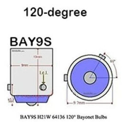 2 x Red BAY9S 10-30v 15smd error free, Canbus non polarity Red (2pcs)