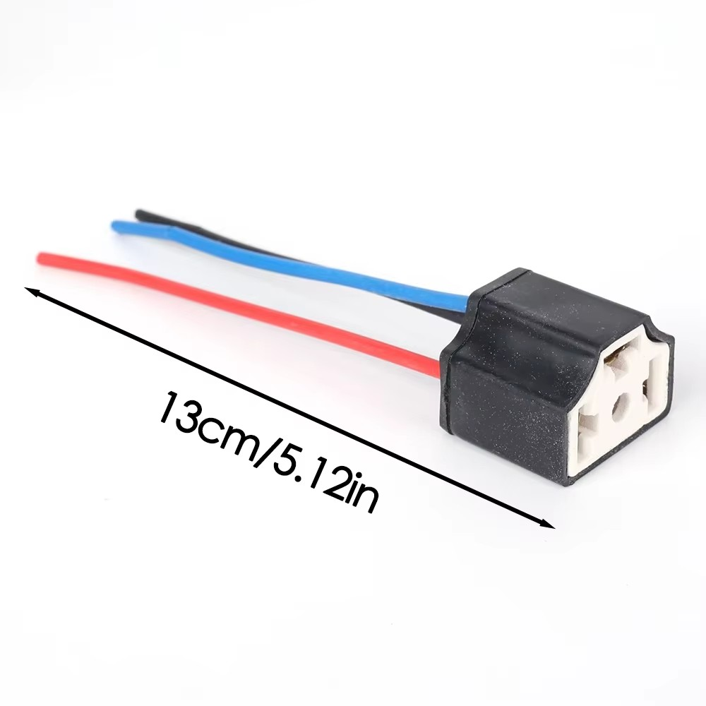 10 x Pre Wired H4 Sockets 3 Wire H4 Headlamp Sockets For H4 Headlight Globes